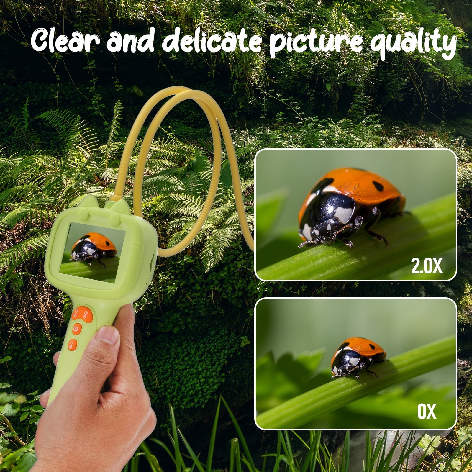 Borescope Camera Toy with Light for Kids, Waterproof Explorer Scope Fu