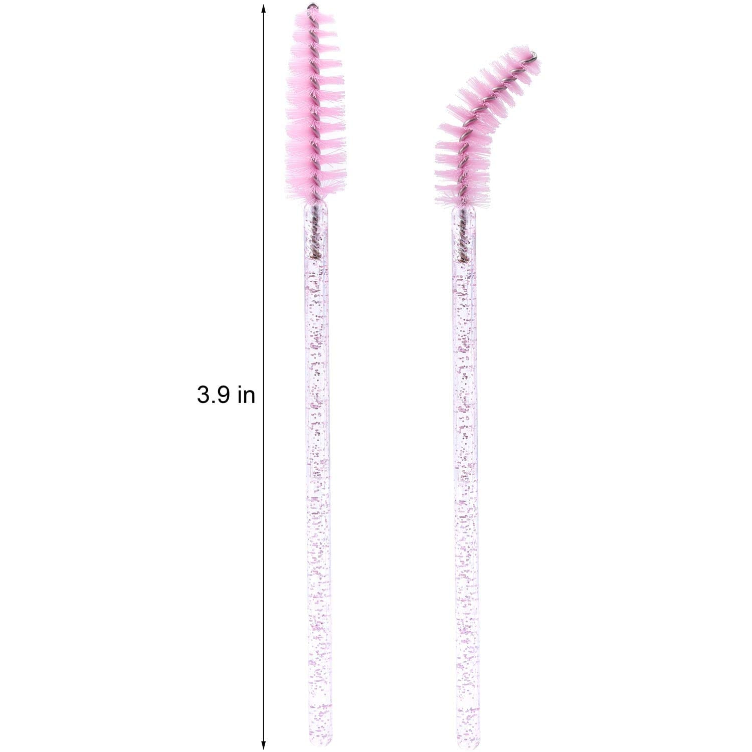 GMZW 300PCS Eyelash Mascara Brushes, Disposable Lash Spoolies, Crystal
