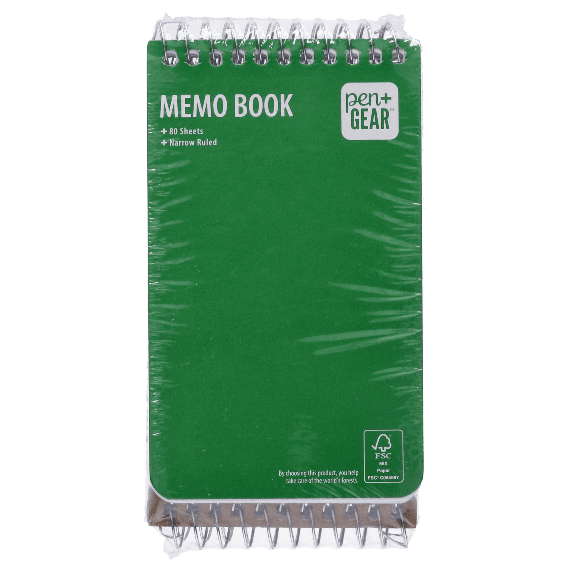 Pen + Gear Spiral Bound Ruled Paper Memo Book, 3 in x 5 in, 4 Pack, 80