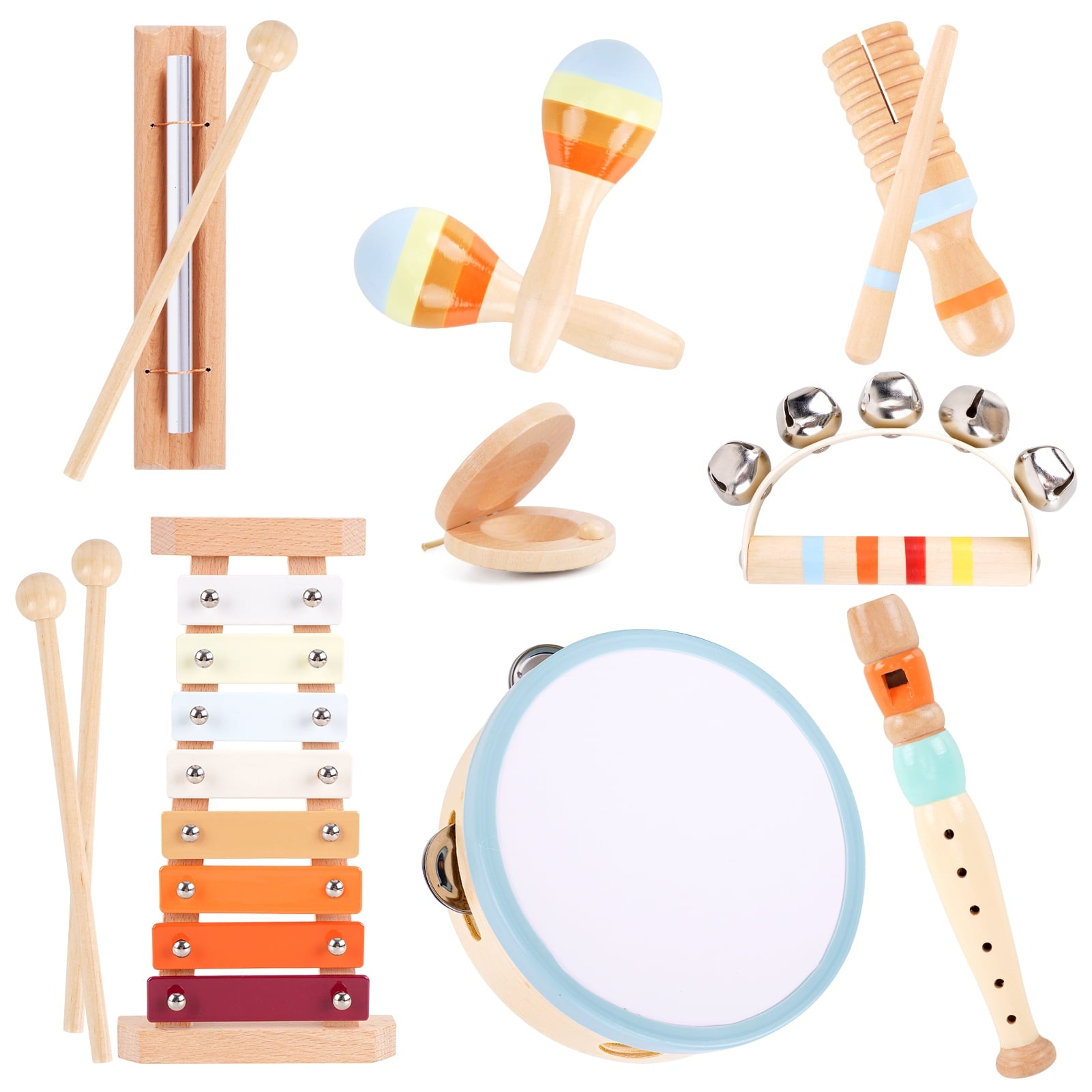 Wooden Musical Instruments for Toddlers 1-3 - Montessori Educational T