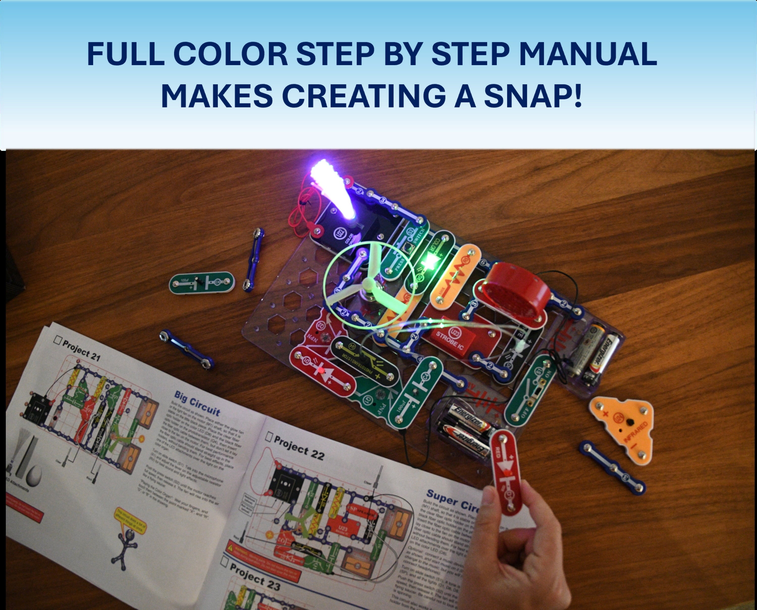 Snap Circuits® Light SCL175 | Electronic Science Kit | 175 Project ST