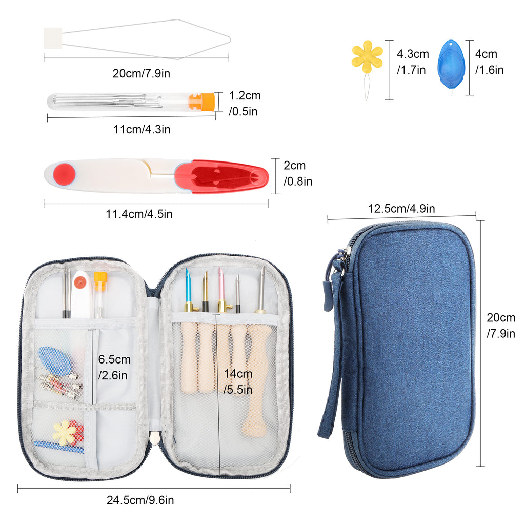 EEEkit 39pcs Punch Needle Embroidery Tools Set, Adjustable Punch Pen w