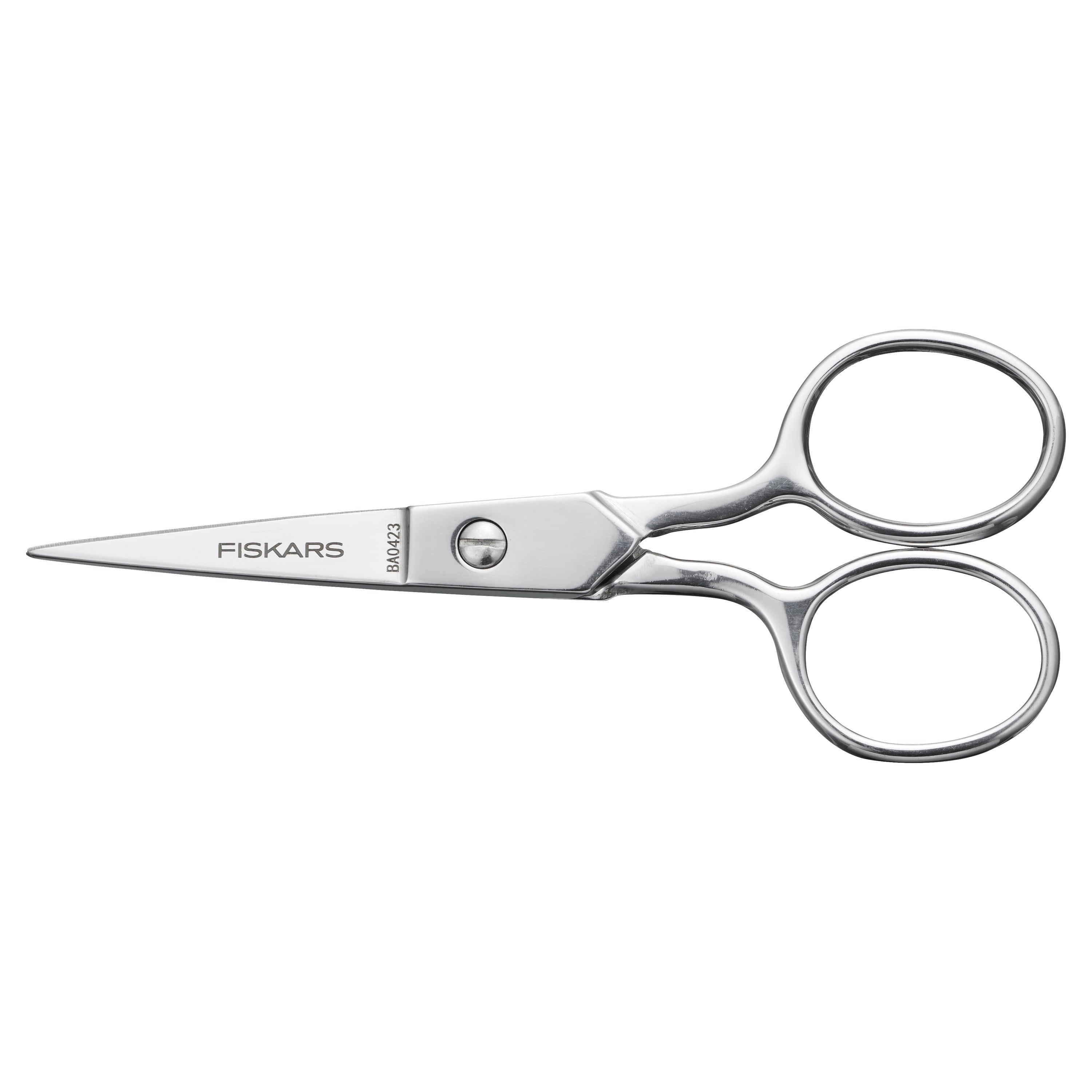 Fiskars 4 Inch Forged Steel Embroidery Scissors, Silver