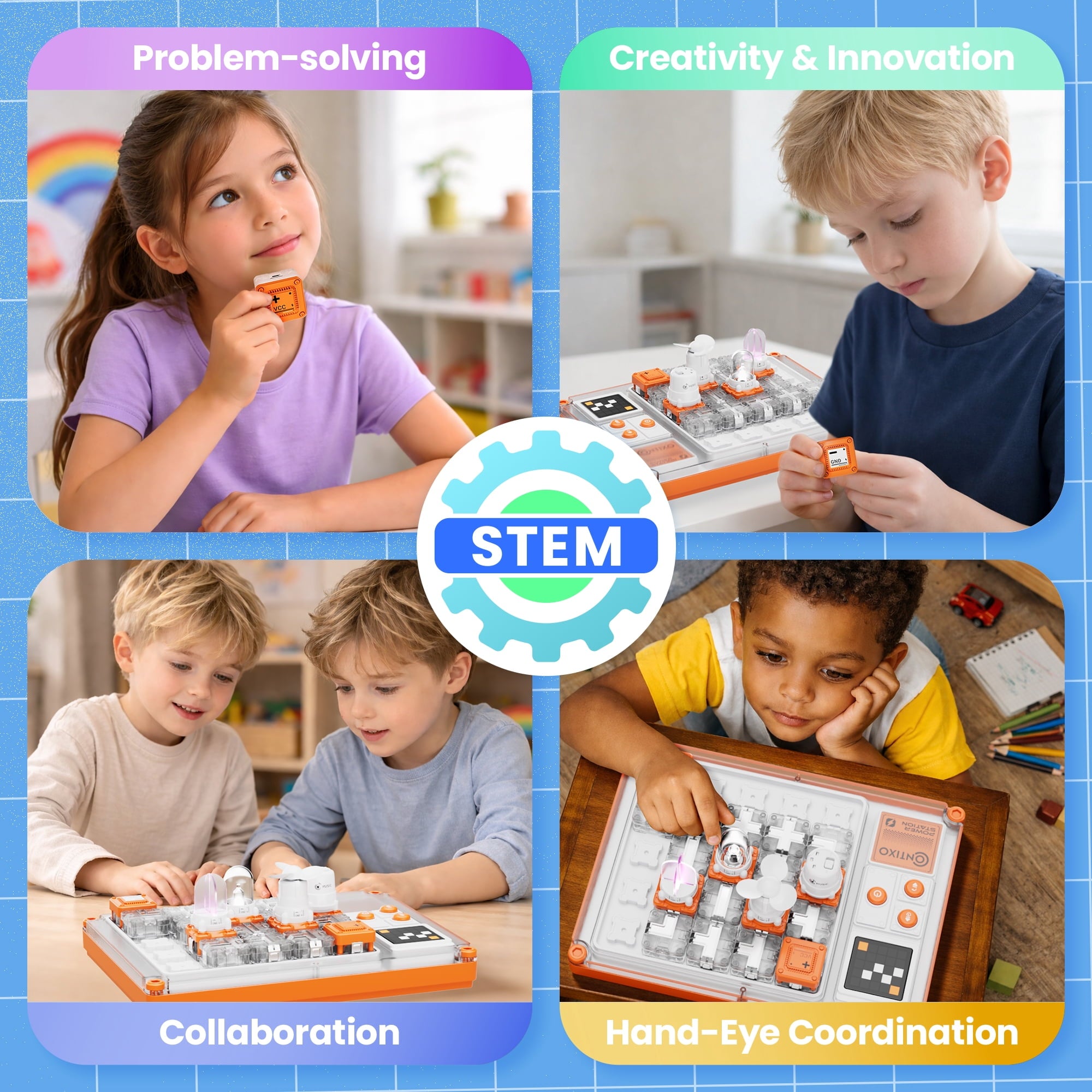 Contixo STEM Toys Circuit Board Kit for Kids, Electronics Learning Kit