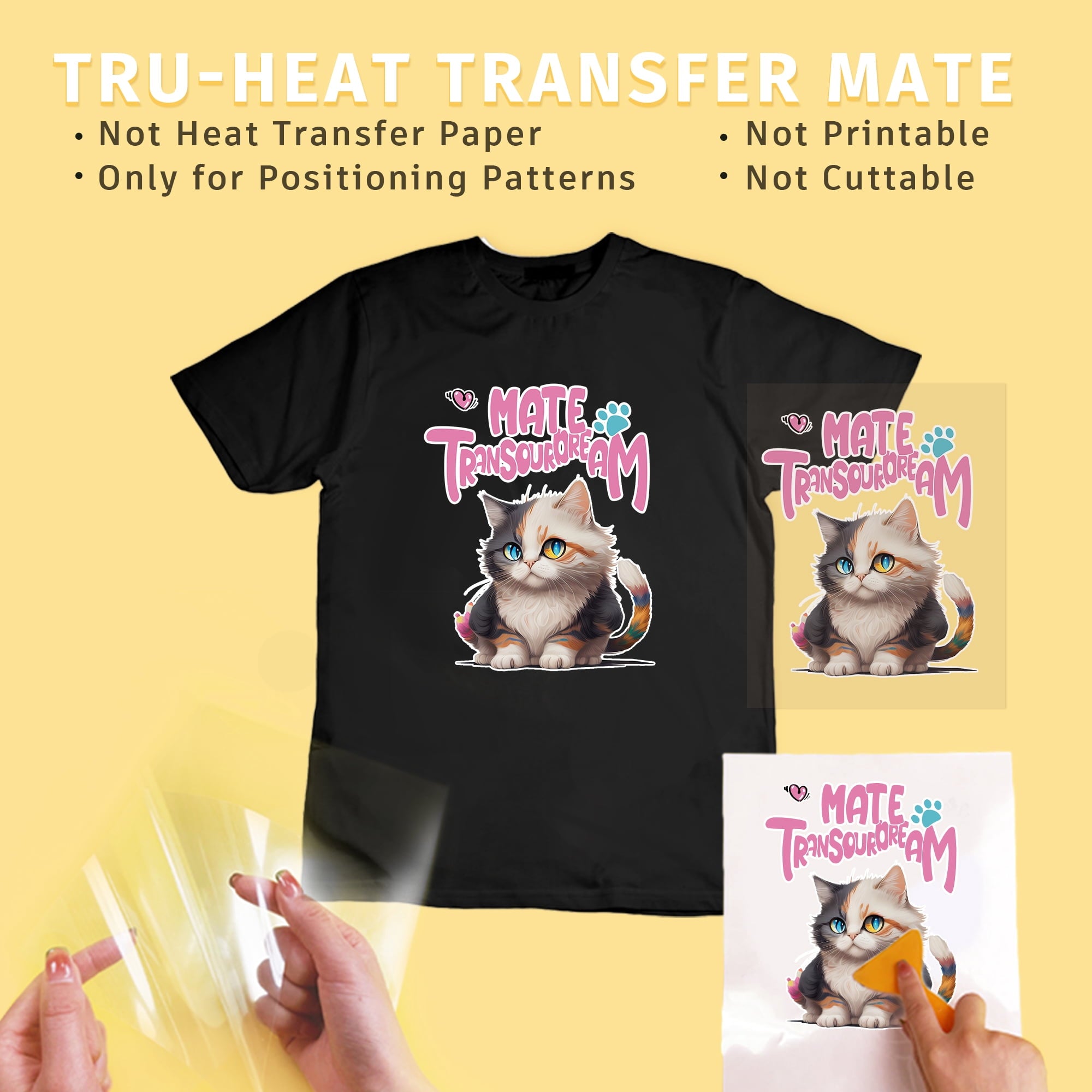 TransOurDream Tru-Heat Transfer Mate for Dark T Shirts Transfer Paper