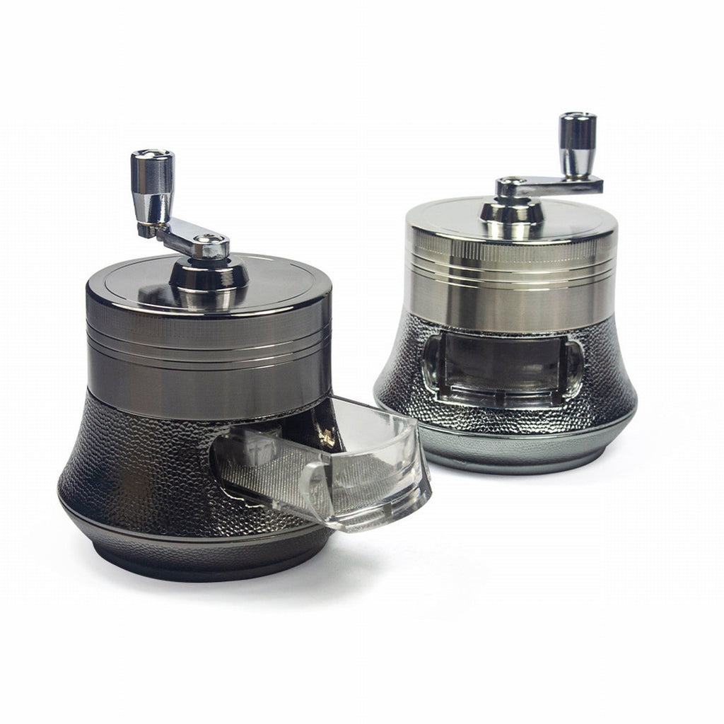 SUSHANG 4 Inch Hand Crank Grinder - Clear Top Coffee Bean & Spice Mill