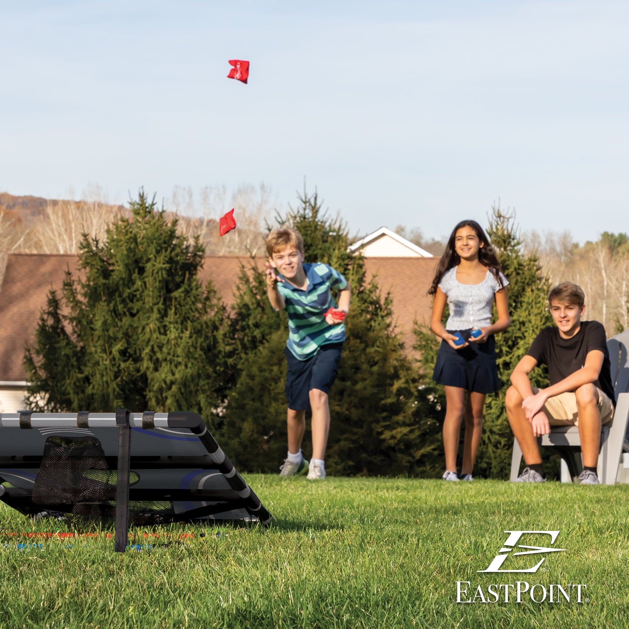 EastPoint Sports 3-in-1 Tailgate Game Set - Cornhole, Ladderball, Wash