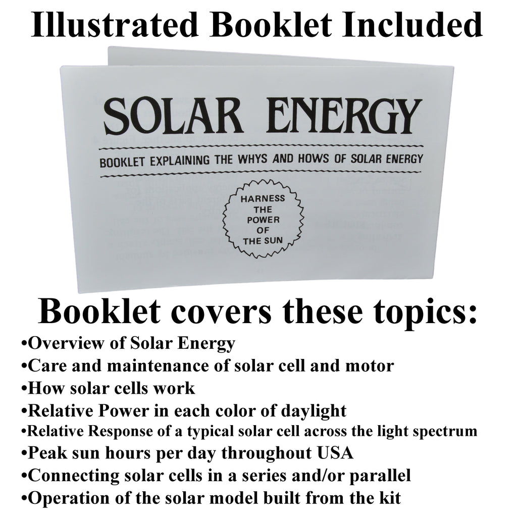 Educational Solar Energy Science Project Kit with Solar Panel, Motor,