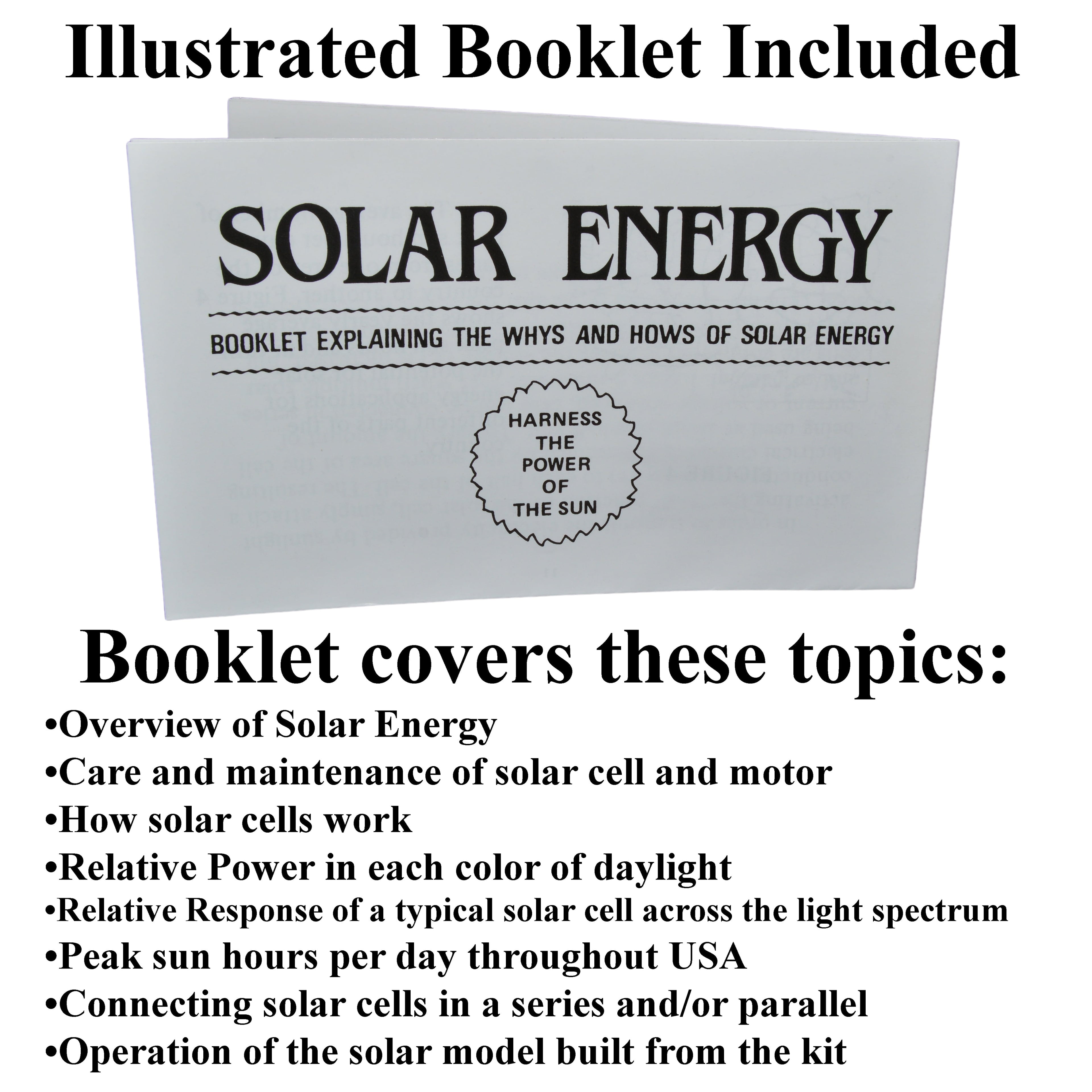 Educational Solar Energy Science Project Kit with Solar Panel, Motor,
