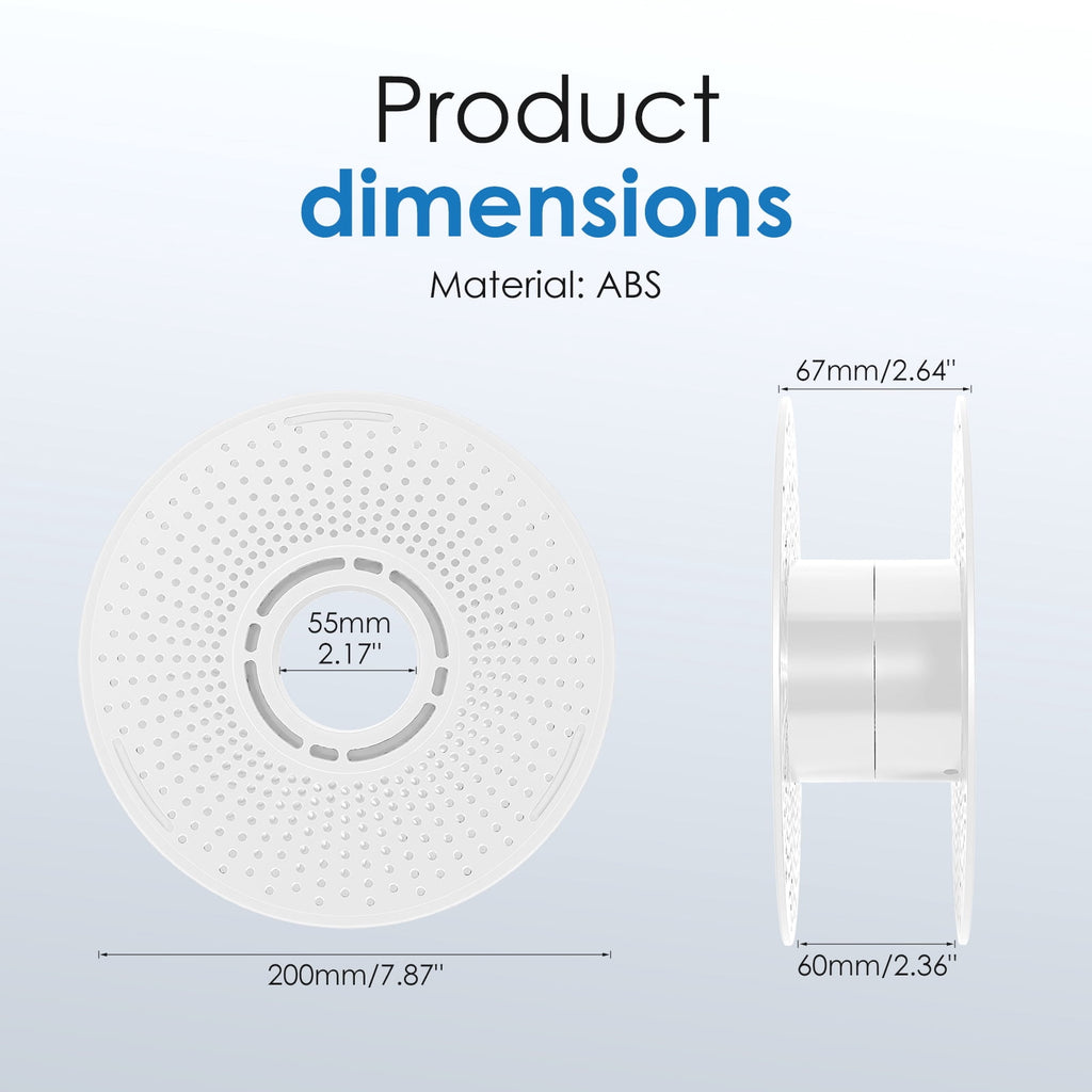Reusable 3D Printer Filament Spool for Bambu Lab P1S P1P A1 X1C - 2Pcs