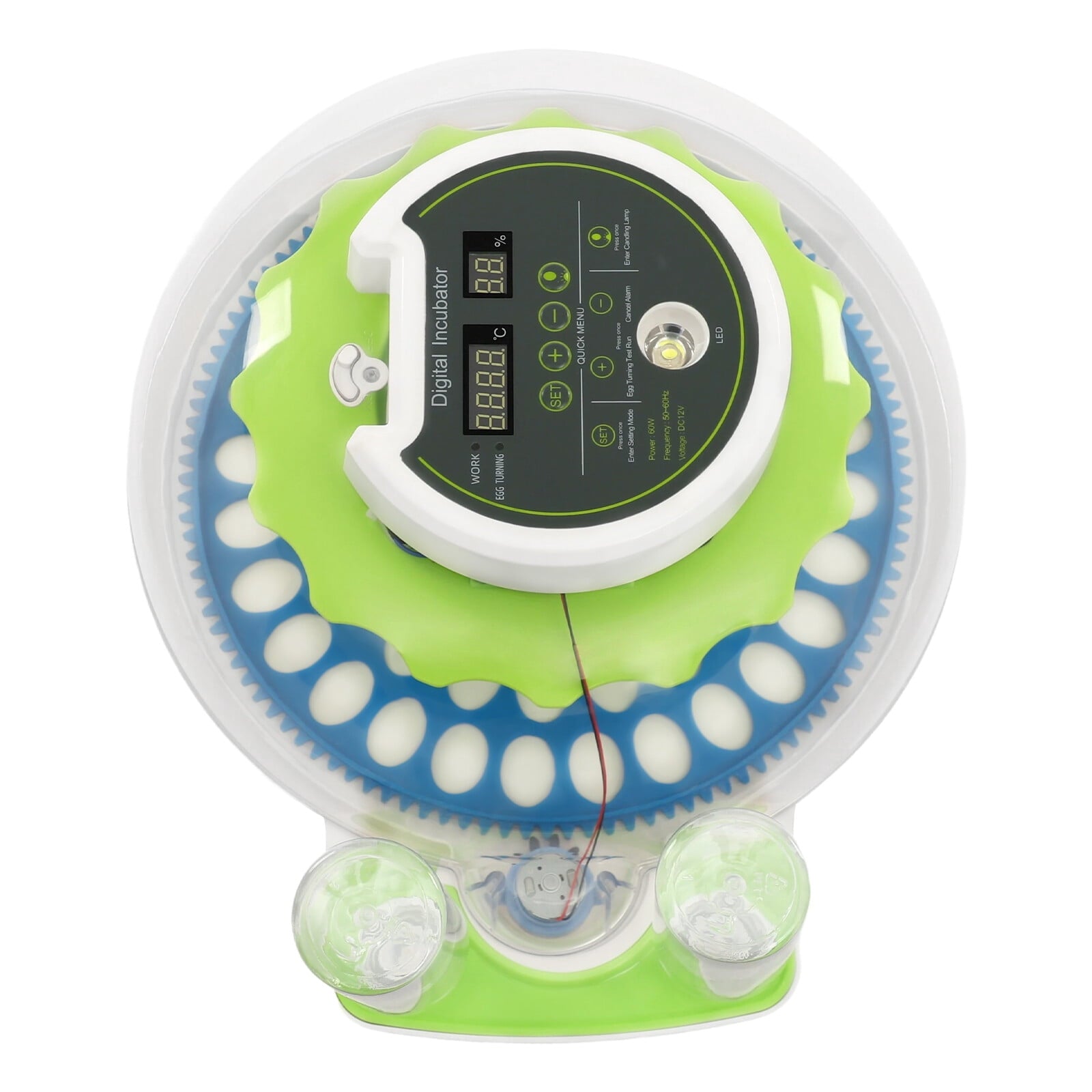 ToppiJoy 60 Quail Egg Incubator with LED Display & LED Light, 50-104°