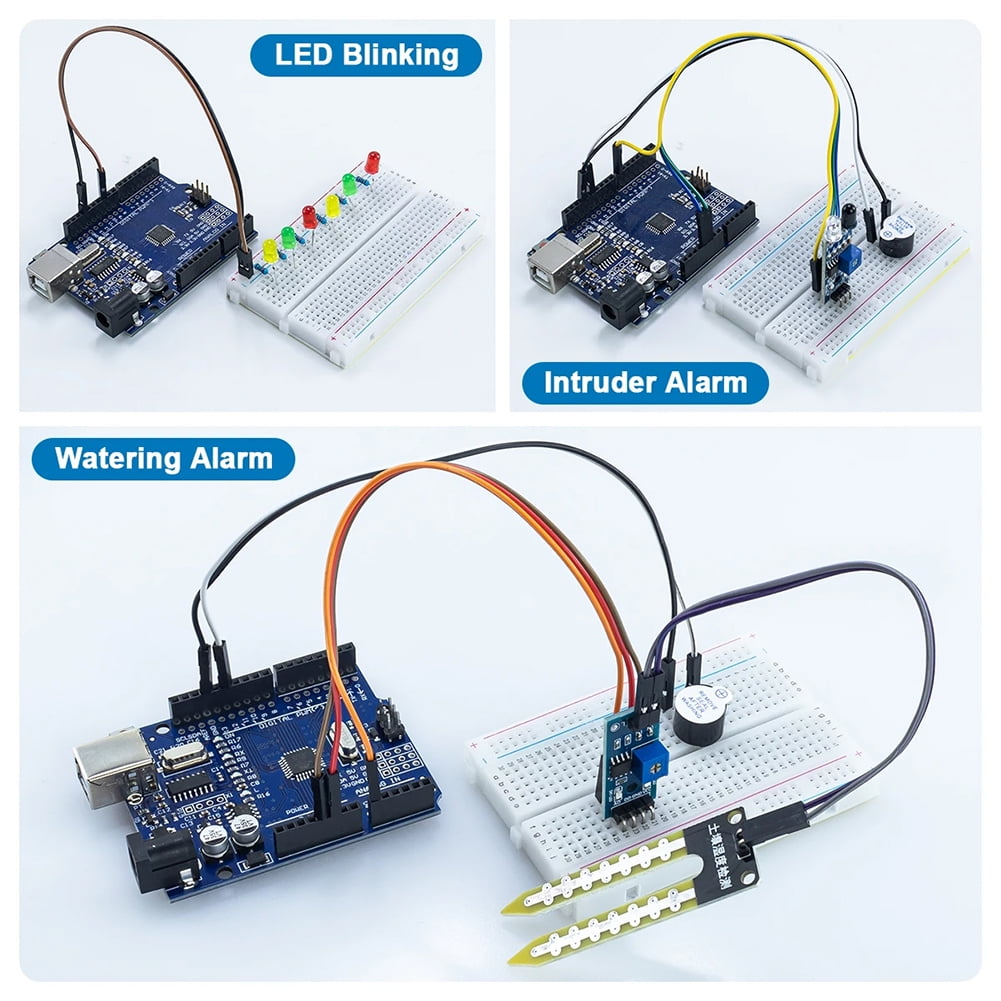 Educational Programming Kit with Breadboard Power Supply Resistors LED