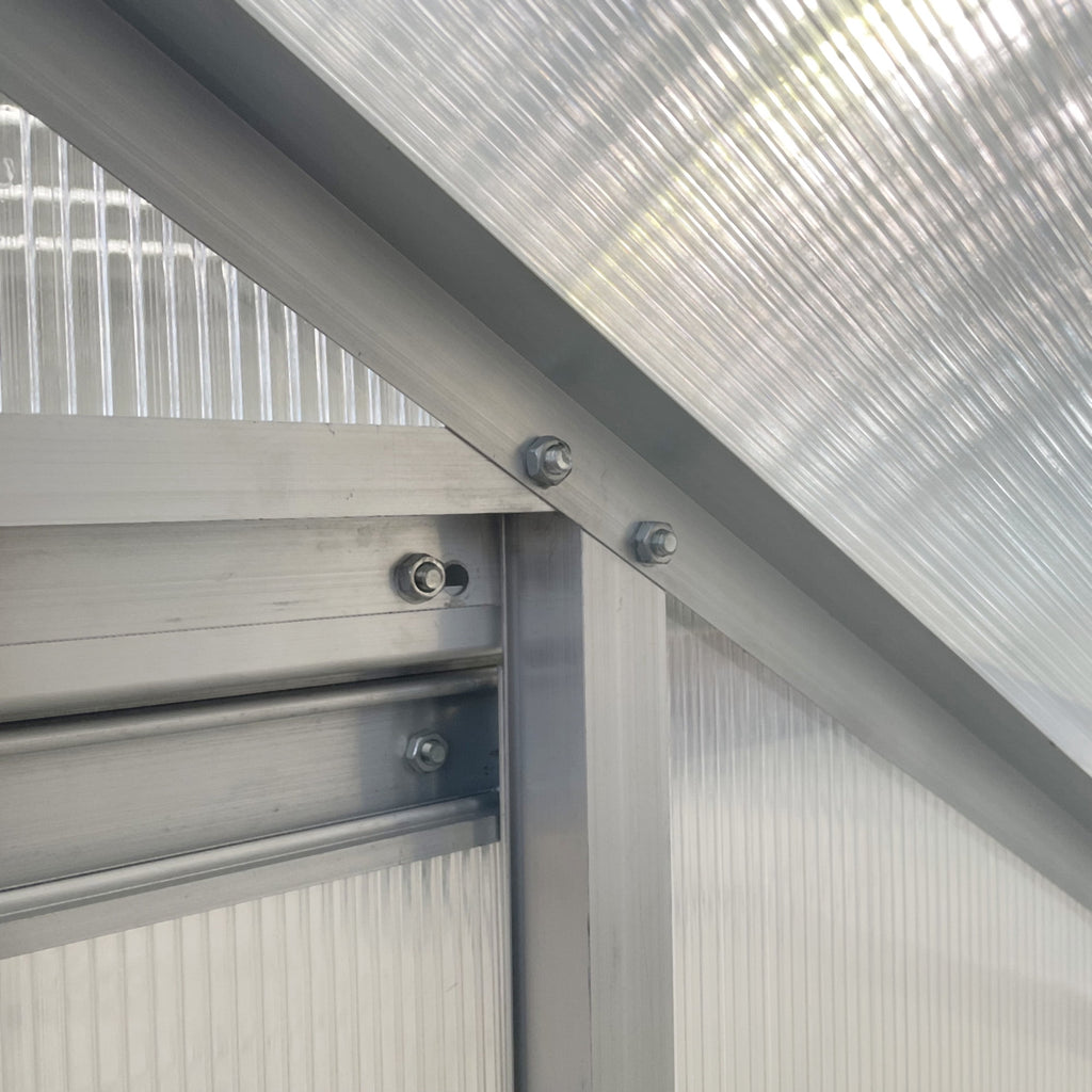Outsunny 6' x 4' Aluminum Lean-to Greenhouse Polycarbonate Walk-in Gar