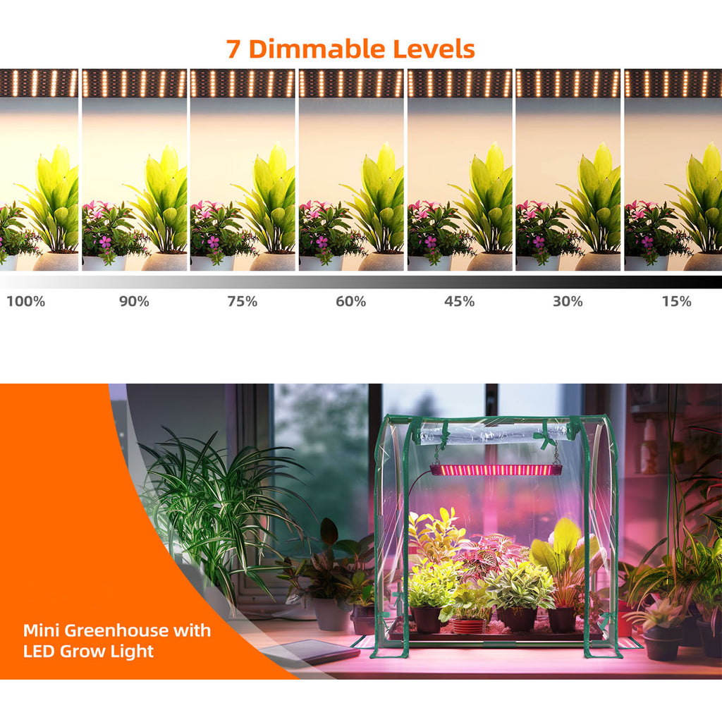 Mini Greenhouse Indoor with Grow Light, Small Tabletop Greenhouses Kit