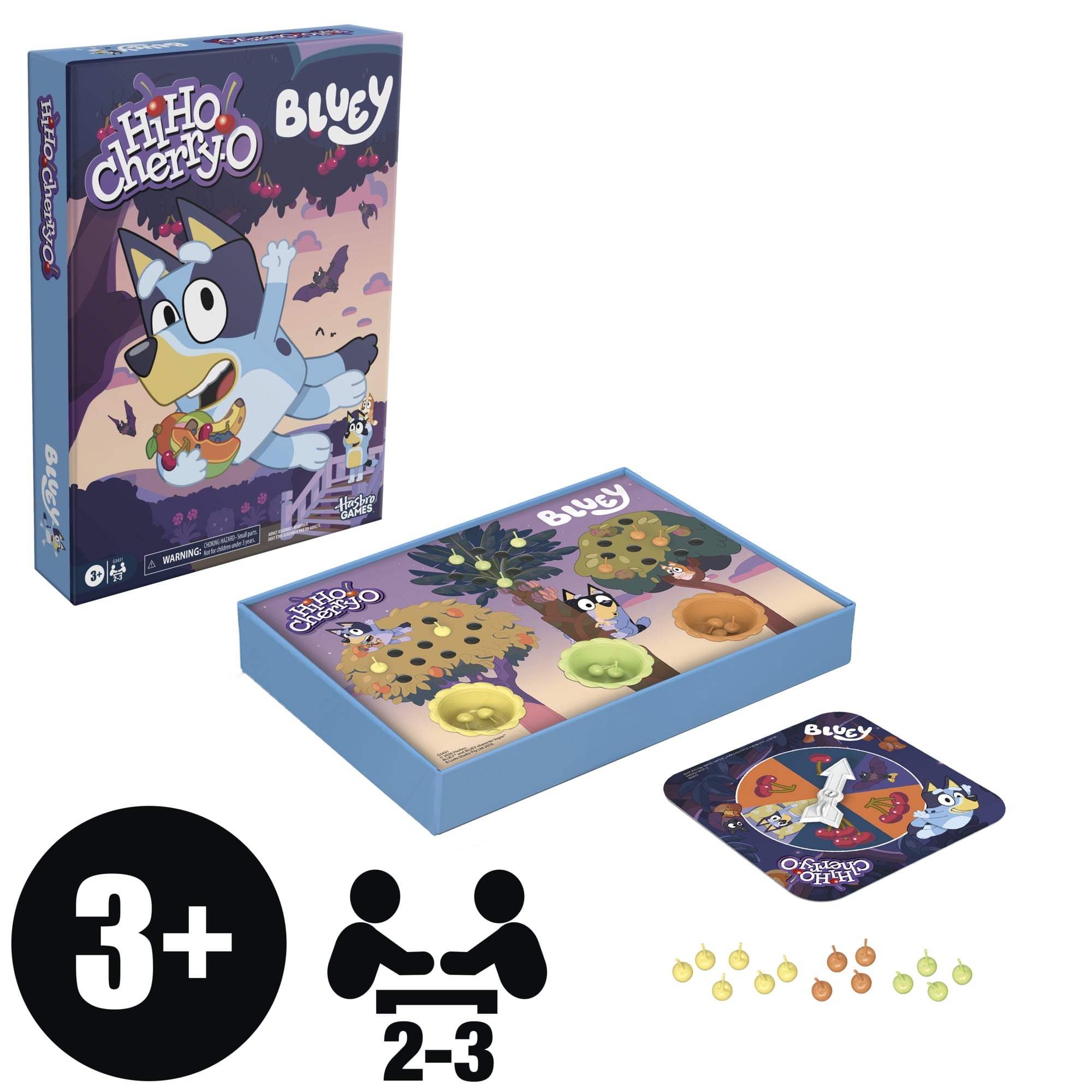 Hi Ho! Cherry-O Bluey Board Game, Counting and Numbers Birthday Gifts,