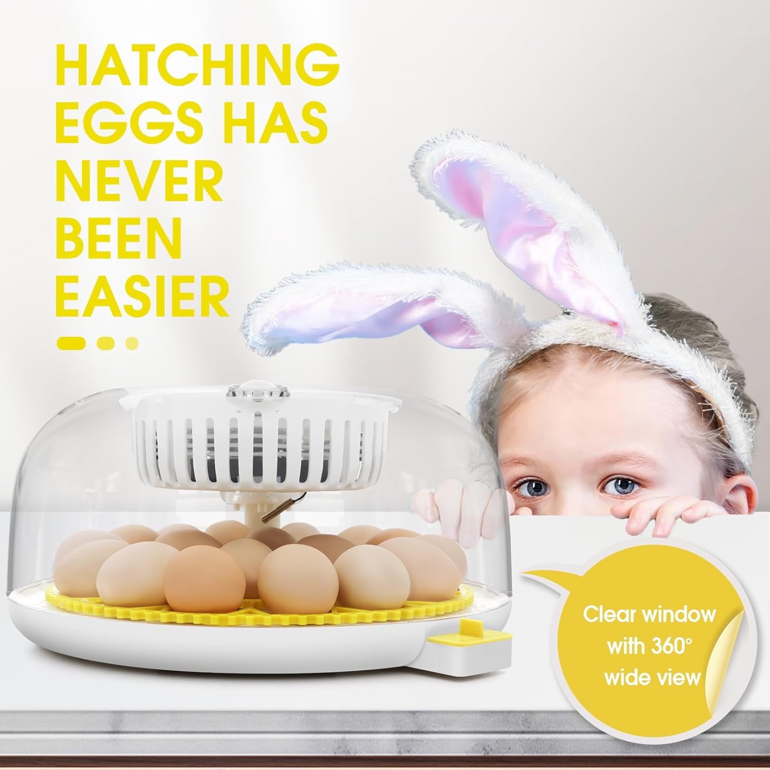 Adnoom Incubators for Hatching Eggs, 18 Egg Incubator with Automatic E