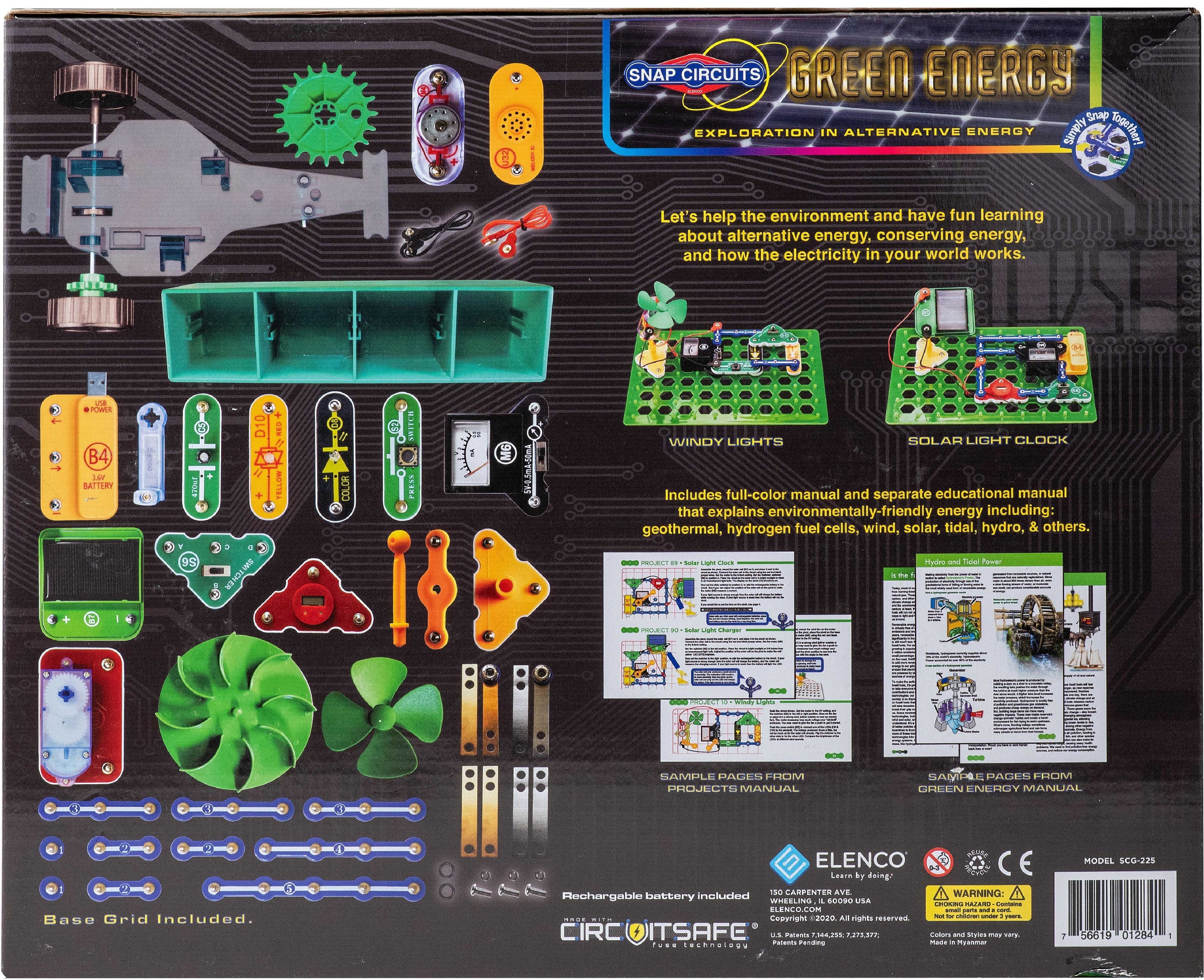 Snap Circuits® Green Energy SCG225 | Electronics Science Kit | 125 Pr