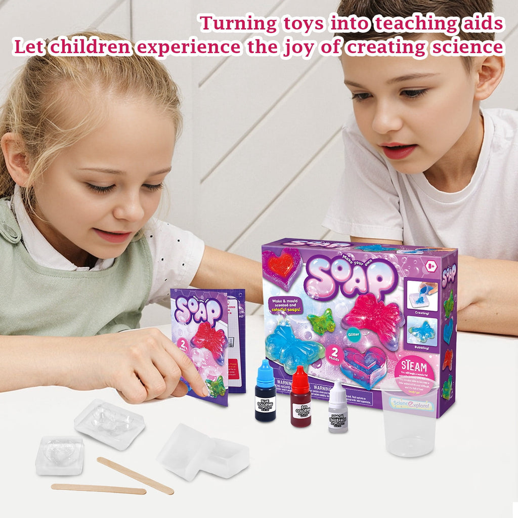 STEMA Kids DIY Soap Making Kit: Educational Science Experiment Toy For