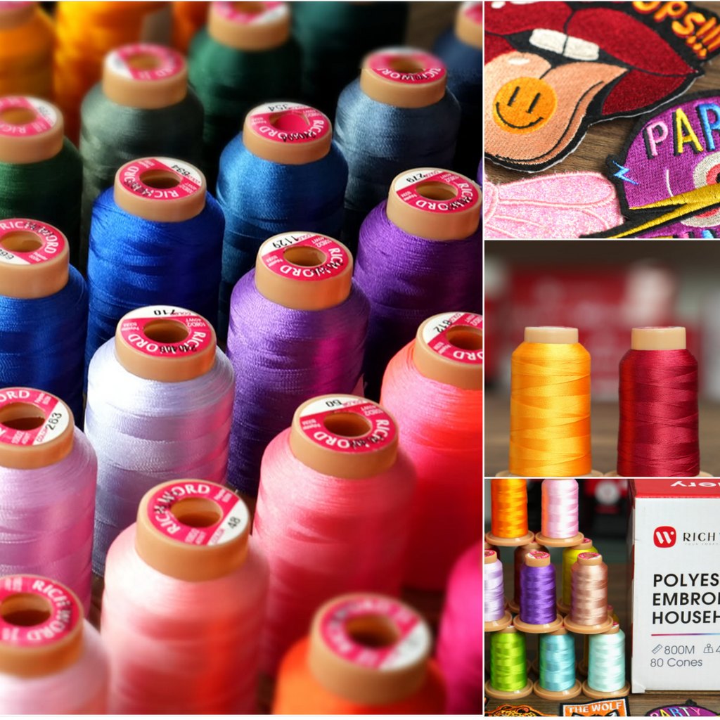 RICHWORD Embroidery Thread 40 Colors, 800M (874Y) Polyester Thread Kit
