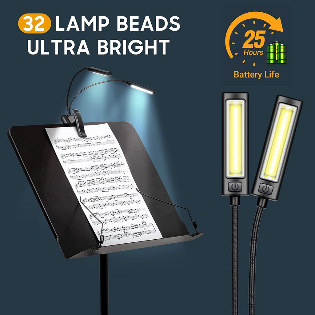 CAHAYA 6 IN 1 Sheet Music Stand with Stand Light Desktop Book Stand wi