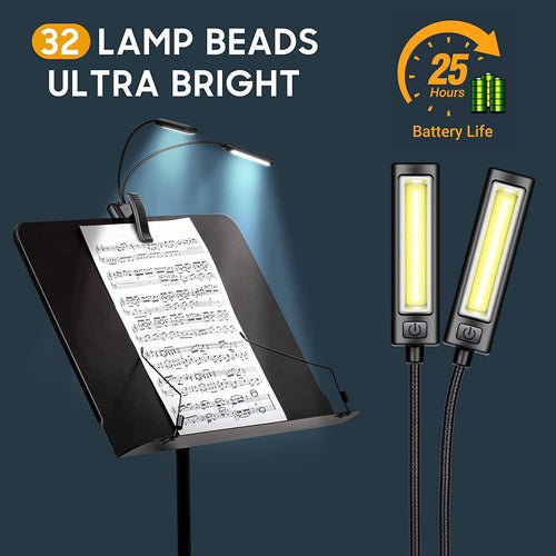 CAHAYA 6 IN 1 Sheet Music Stand with Stand Light Desktop Book Stand wi