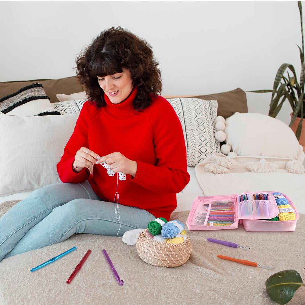 FGY 107 PCS Crochet Kit for Beginners Includes Crochet Hooks, Yarn and