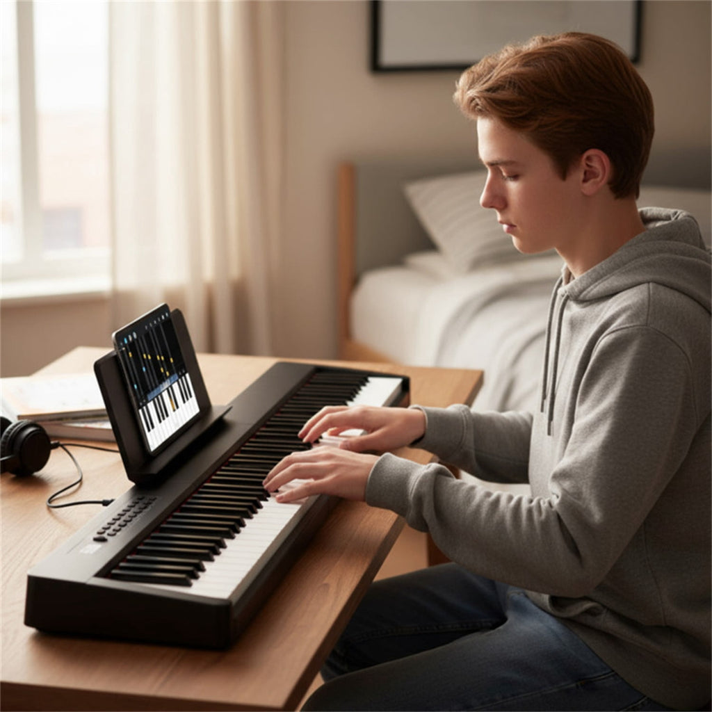 88-Key Velocity-Sensitive Digital Piano, 124.46×24.13×6.35 cm French
