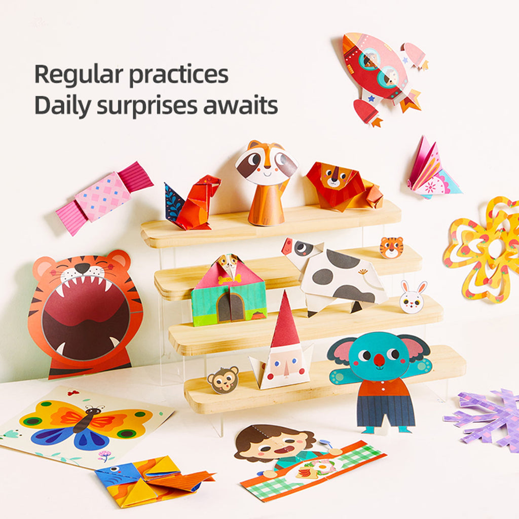 Level 1 Kids Origami Activity Book, Educational Brain Game Craft Kit,