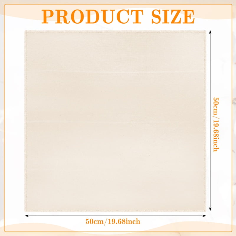 Reusable Cheesecloth 12 Pack, Unbleached Cotton Muslin, 20x20 Inch, Gr