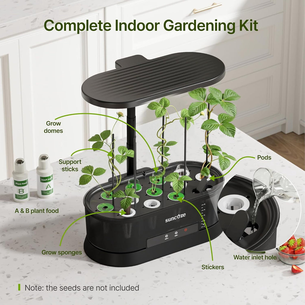 SUNCOZE Hydroponics Growing System with Removable Tank, 12 Pod Indoor