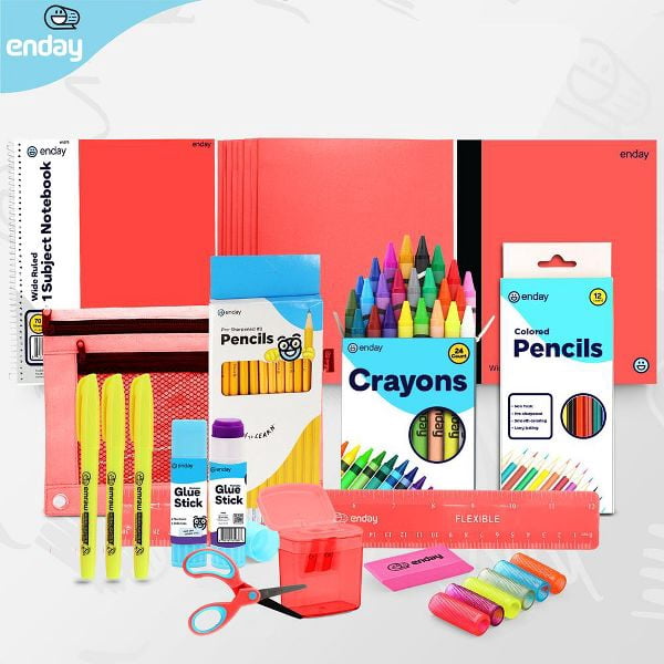 School Supplies Kit for Grades K–5 – 71 Items: Composition Noteboo