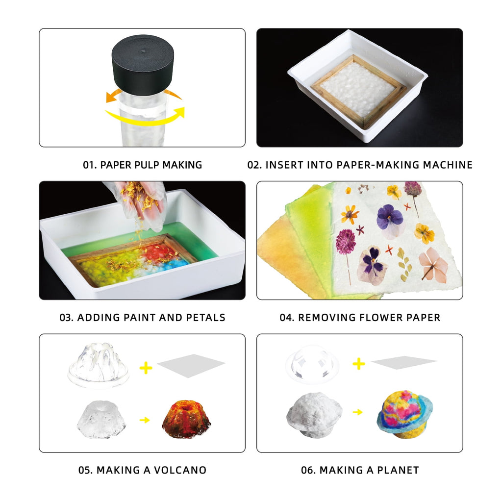 Piano Potato Paper Making Kit for Kids 6-12,STEAM Art & Science Set wi