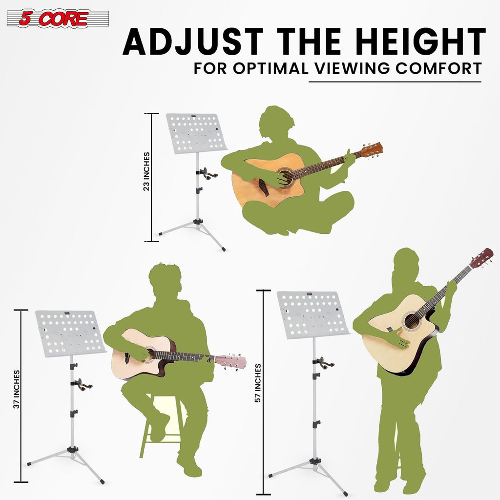 Music Stand for Sheet Music Heavy Duty Folding Portable Stands Book Cl