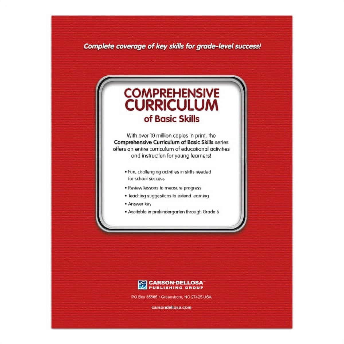 Thinking Kids Comprehensive Curriculum of Basic Skills Grade PK Workbo
