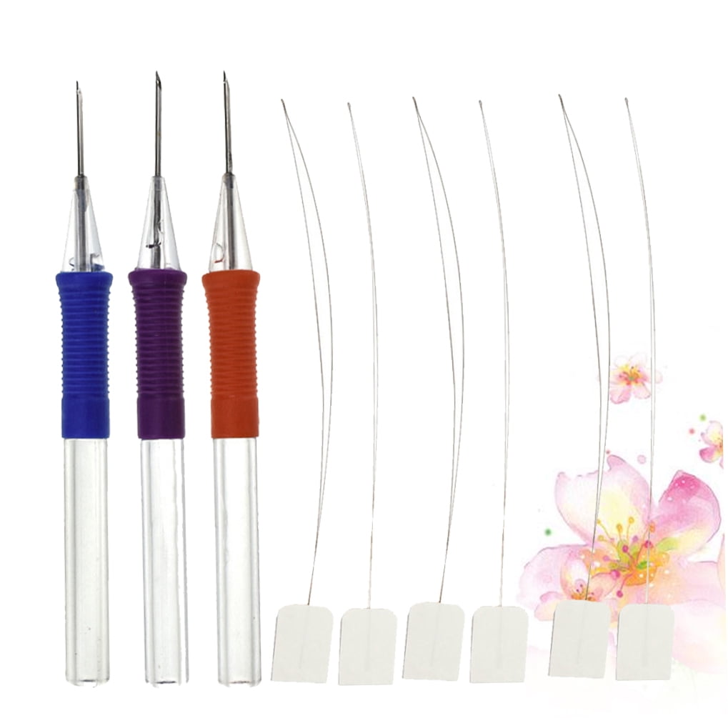 LOLIPPYY Back to School Punch Needle Embroidery Tool Purple Stainless