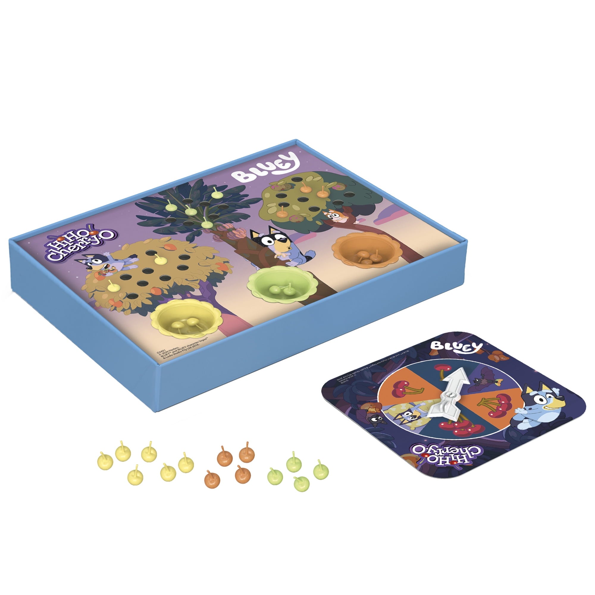 Hi Ho! Cherry-O Bluey Board Game, Counting and Numbers Birthday Gifts,