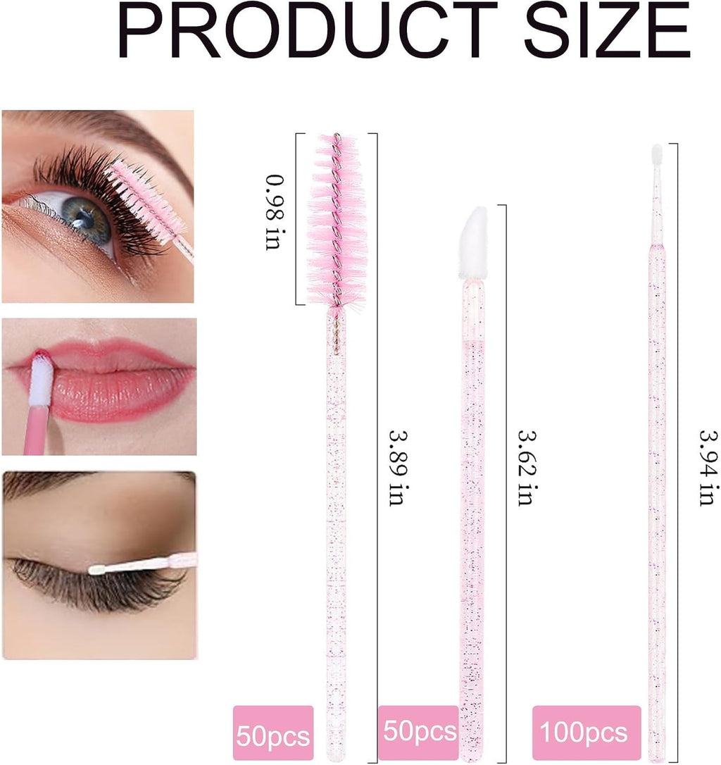 200 count Disposable Mascara Wands Lip Applicator Makeup Brush Sets, 5