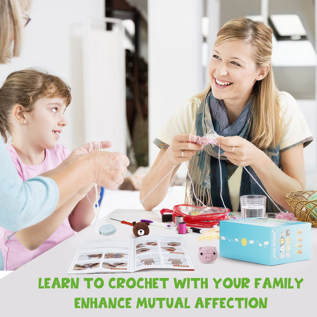 CHENGDAO Crochet Kit for Beginners – 8pcs Cute Animal Collection