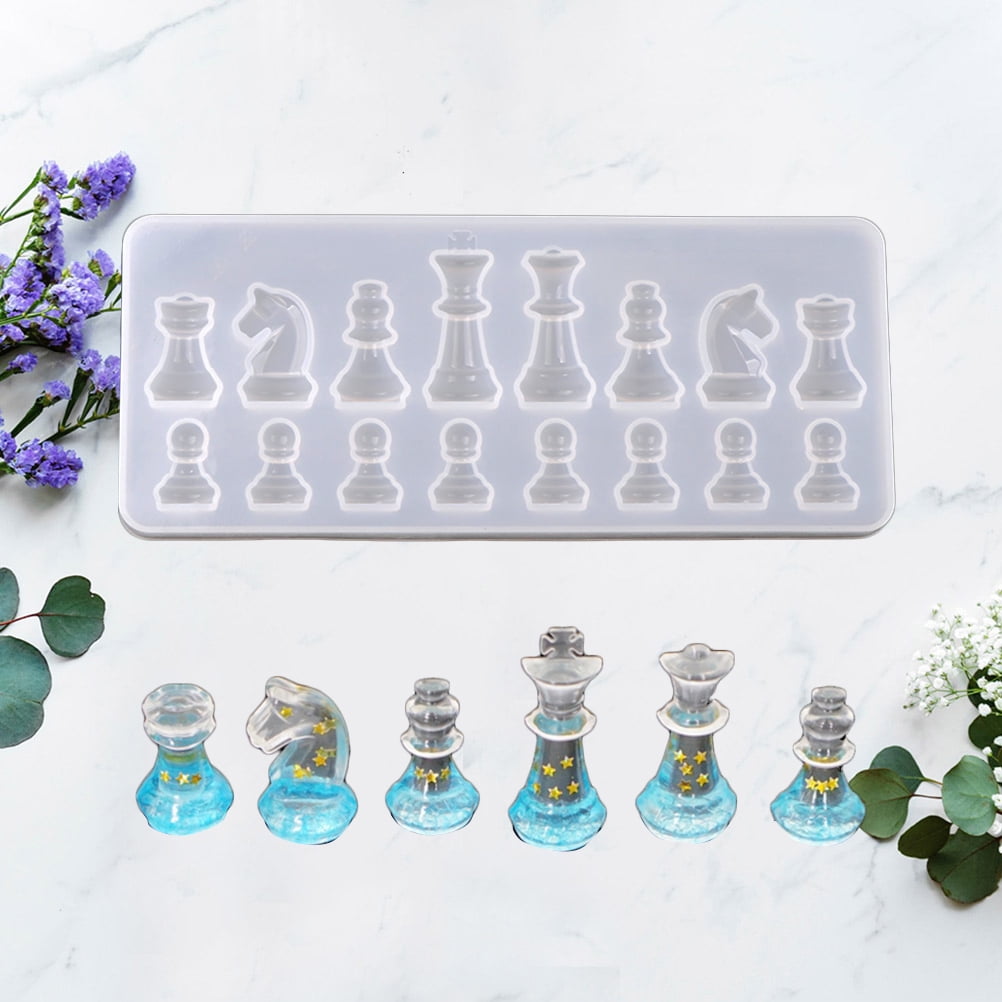 Clispeed Chess Resin Mold Silicone Transparent 1Pack