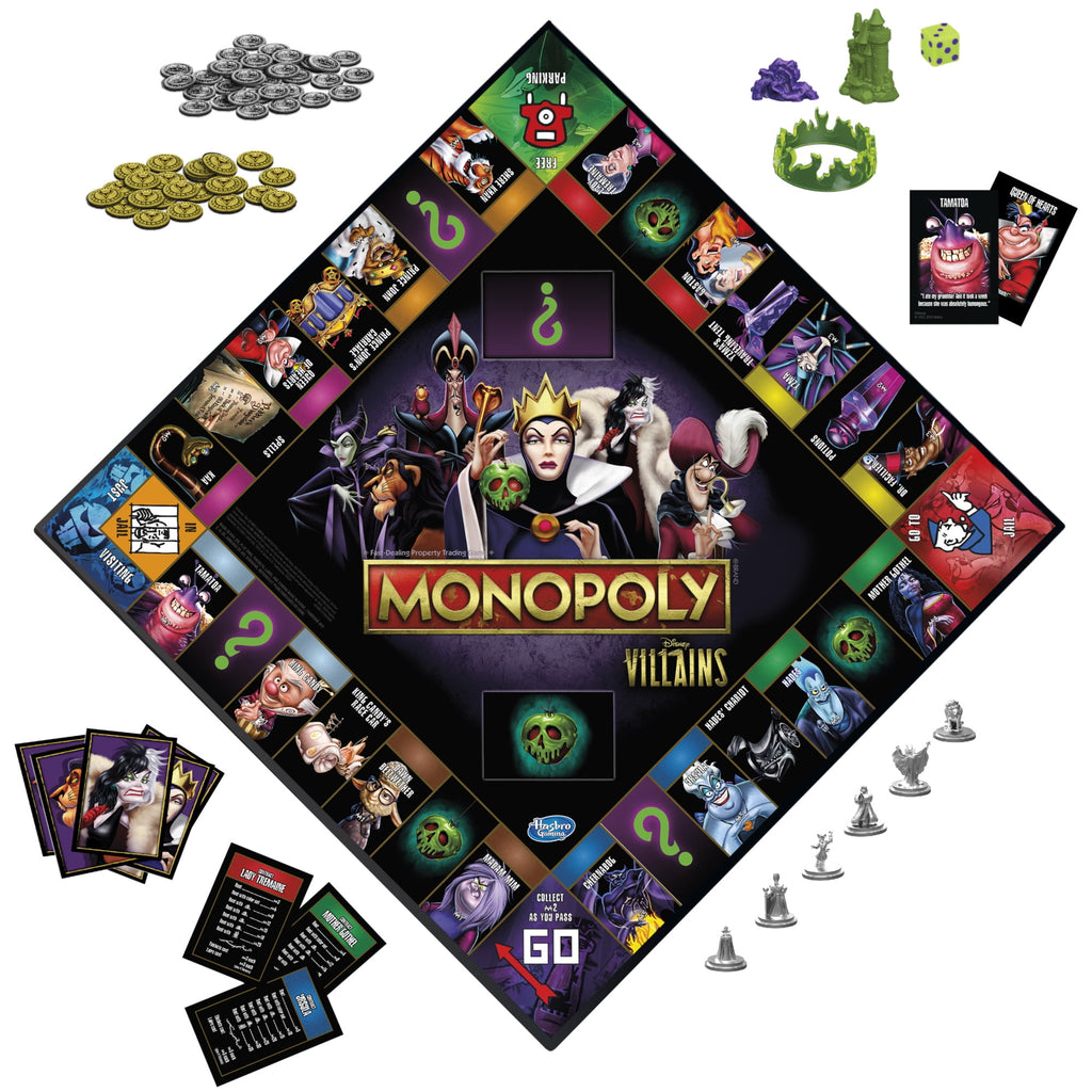 Monopoly: Disney Villains Edition Board Game for Ages 8 and Up, 2-6 Pl