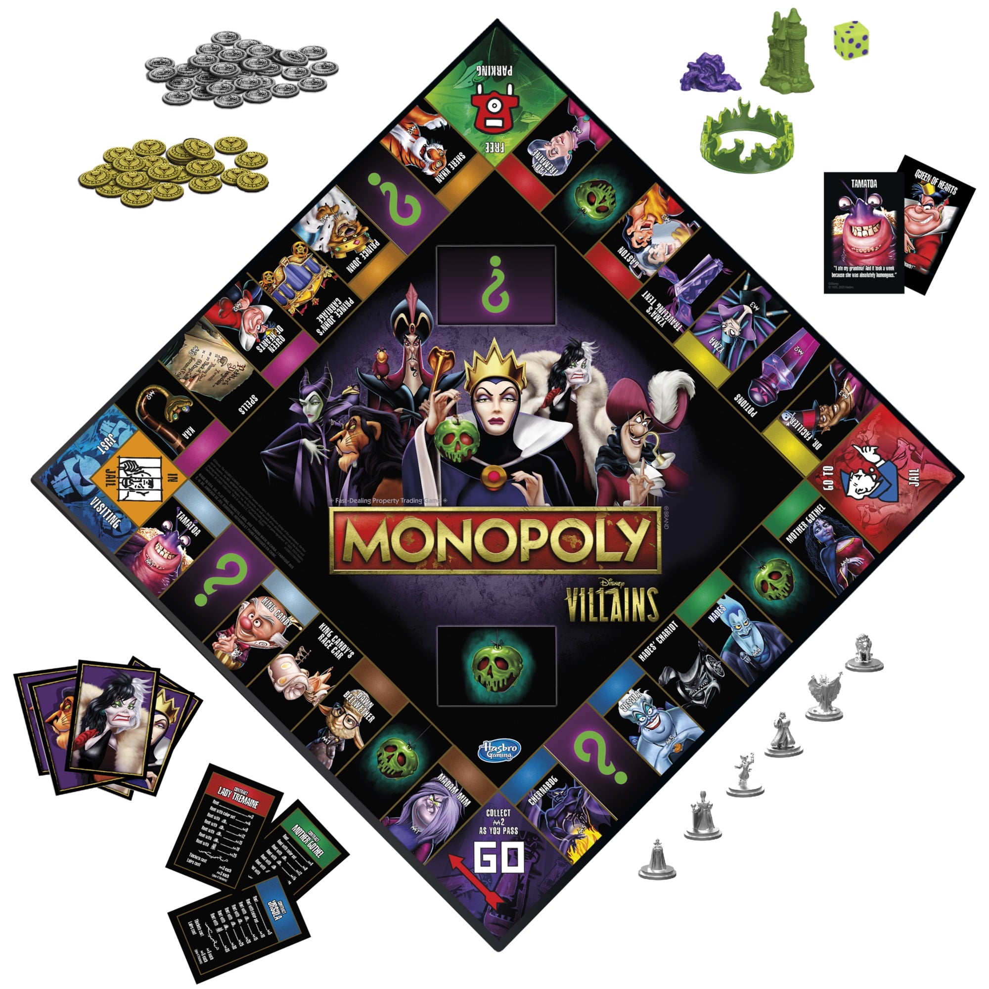 Monopoly: Disney Villains Edition Board Game for Ages 8 and Up, 2-6 Pl