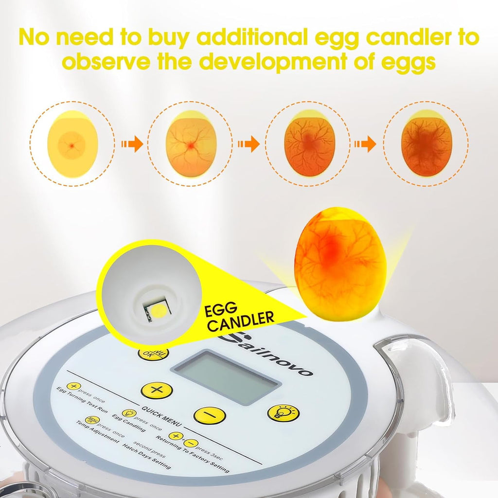 Adnoom Incubators for Hatching Eggs, 18 Egg Incubator with Automatic E