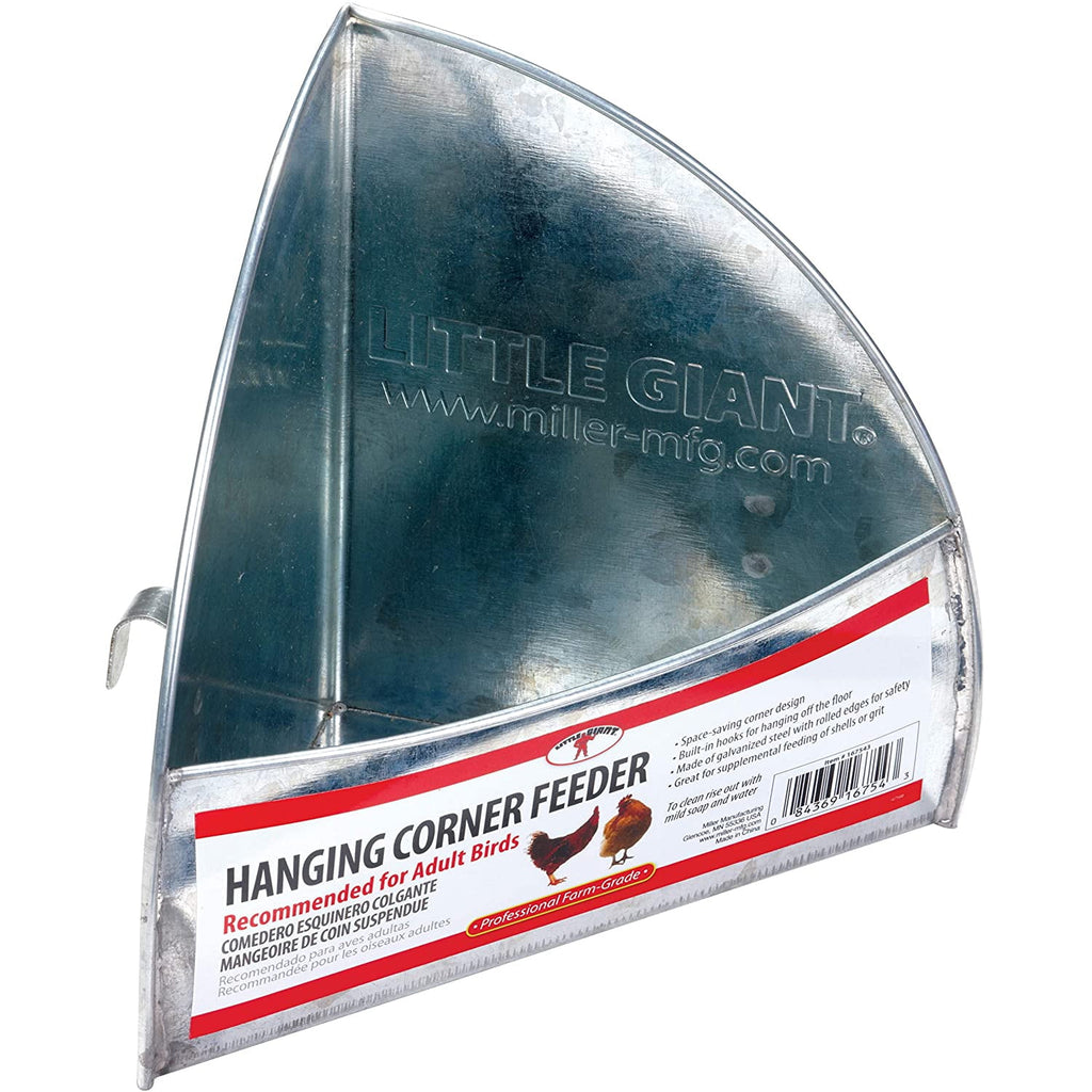 Miller Manufacturing Company Hanging Corner Chicken & Poultry Feeder,