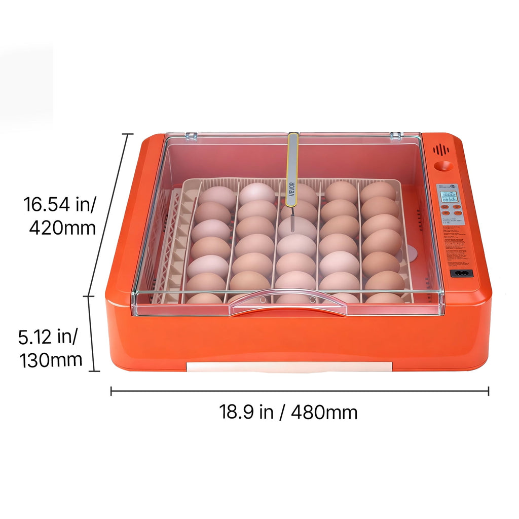 VEVOR 36 Egg Incubator, Automatic Egg Turner with LED Candler & Water
