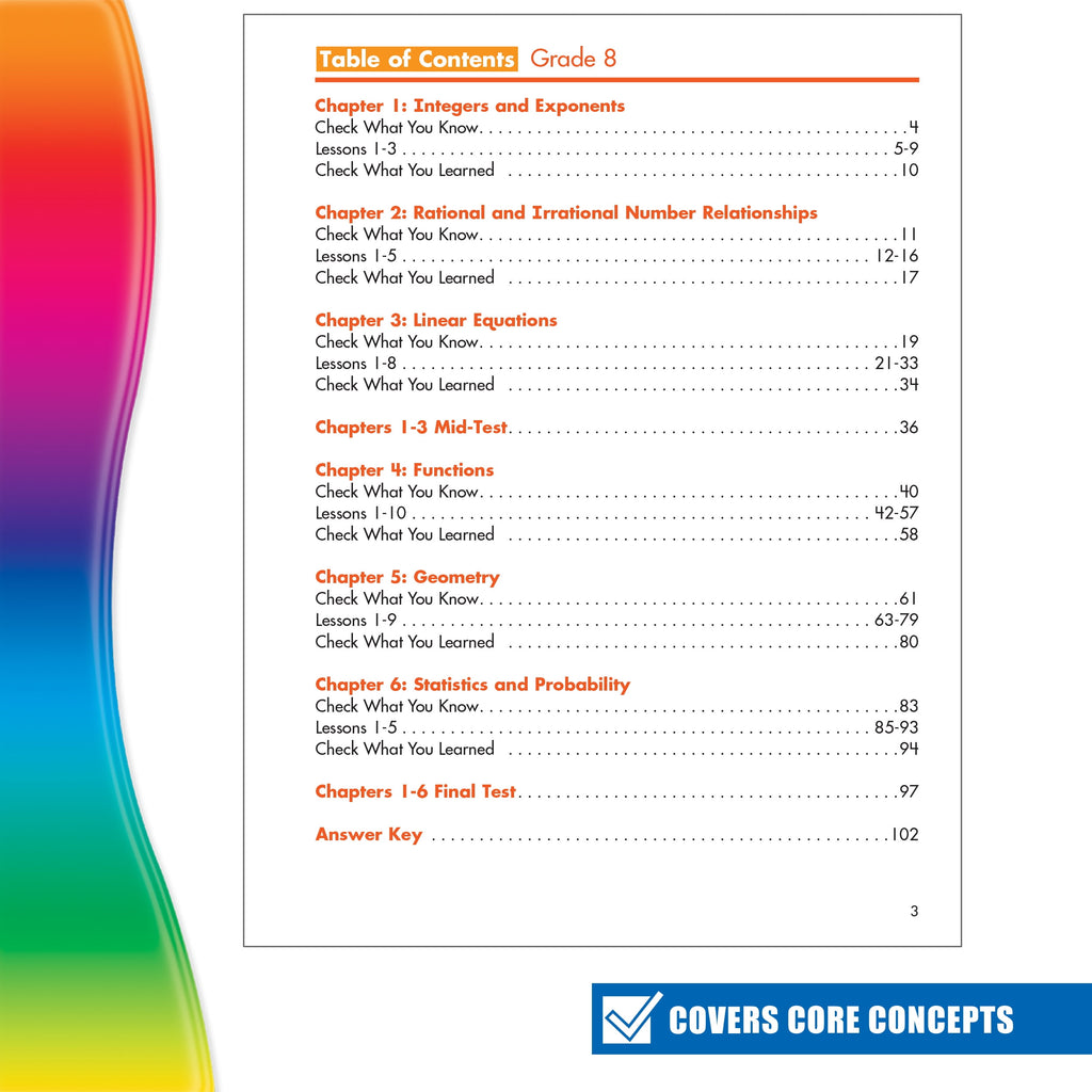 Spectrum Spectrum Critical Thinking for Math, Grade 8: Volume 50, (Pap