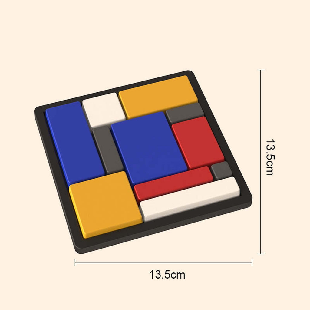 Coollooc Geometric Block Jigsaw Puzzle Game, Puzzle Blocks Tangram Bra