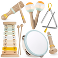 iFLOVE Baby Musical Instruments Set for Toddlers, Montessori Wooden To