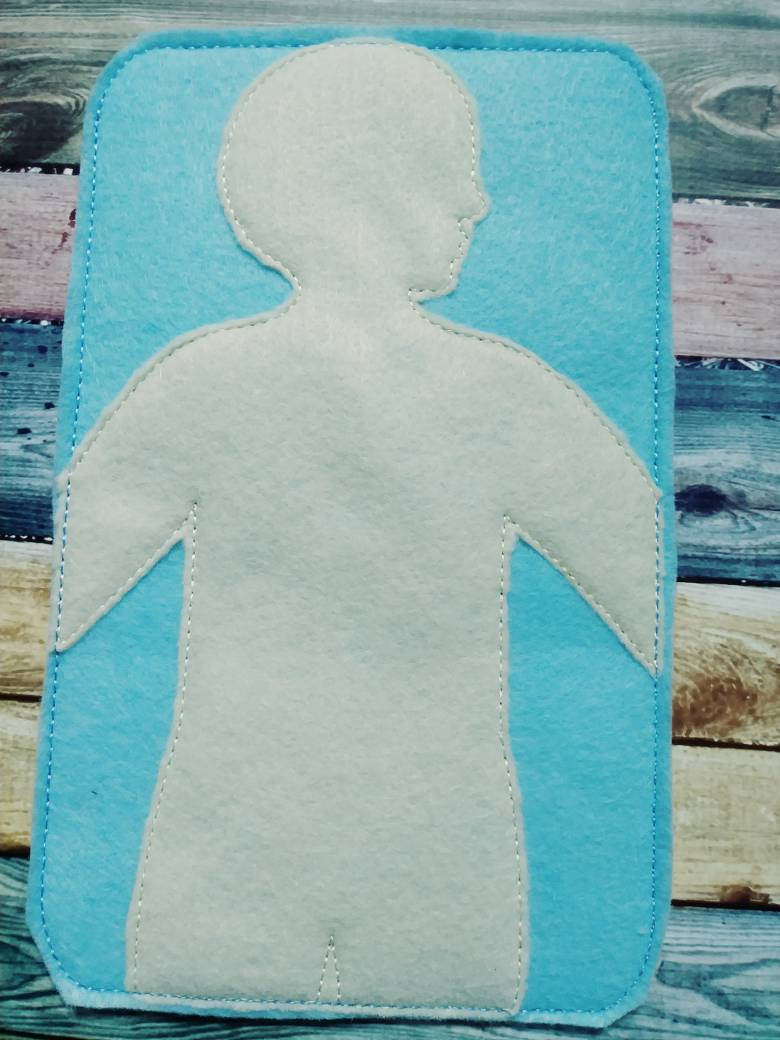 Anatomy board - felt board with 15 organ pieces - learning board - Medical Play Set - human body - busy board - quiet book page - activity