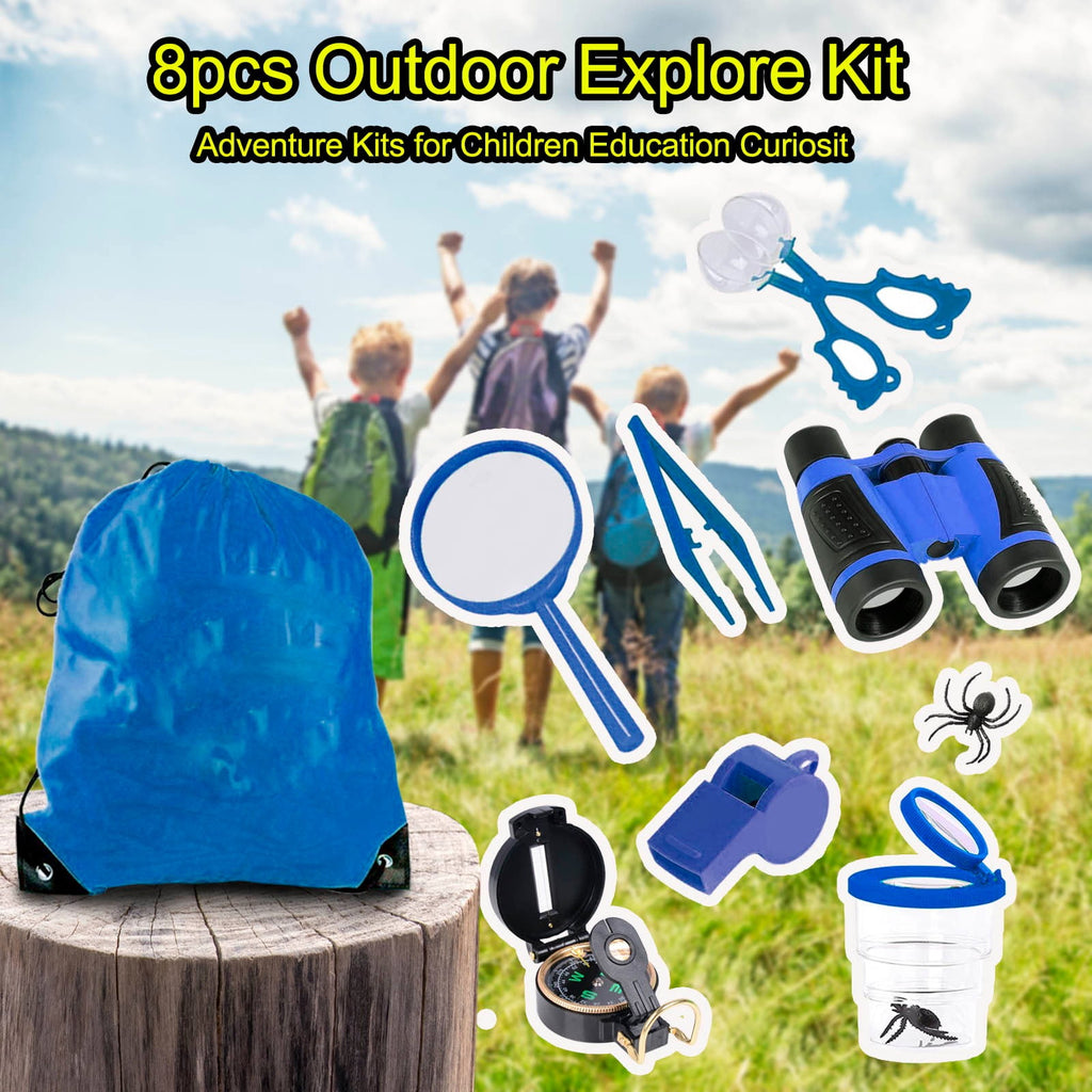 sdhkgrrt Outdoor Explorers Kit, 8 PieceKidsAdventure Set for BoysGirls
